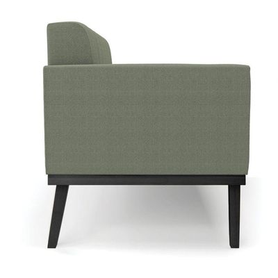 Namoradeira 2 Poltronas Base Madeira Fixa Pto Elisa Bouclê D03 - D?rossi Cor Verde Pistache