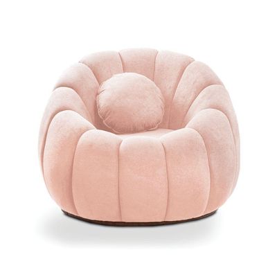 Poltrona Decorativa Fixa Orgânica Cloud Bouclê Rosê E03 Rosê D'Rossi