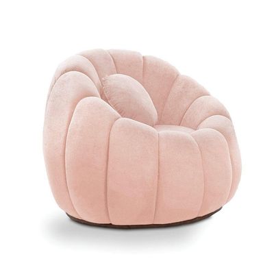 Poltrona Decorativa Fixa Orgânica Cloud Bouclê Rosê E03 Rosê D'Rossi