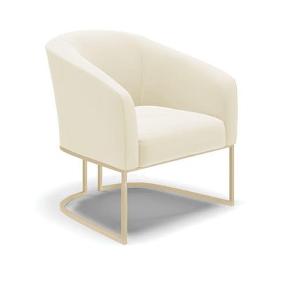 Poltrona Sala Decorativa Stella Base Industrial Veludo Cotelê Verde D'Rossi