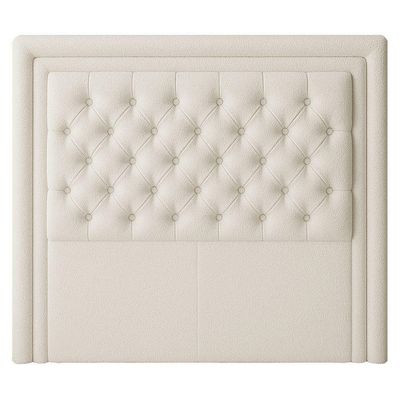 Cabeceira Casal King 195 Cm Elegance Bouclé Off White - Nexta Casa