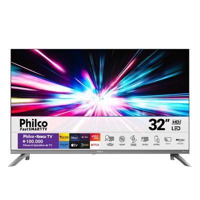 Smart TV 32" Philco LED HD Roku P32CRA Bivolt