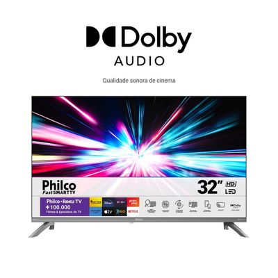 Smart TV 32" Philco LED HD Roku P32CRA Bivolt