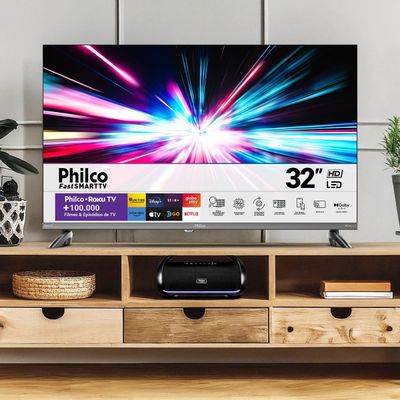 Smart TV 32" Philco LED HD Roku P32CRA Bivolt