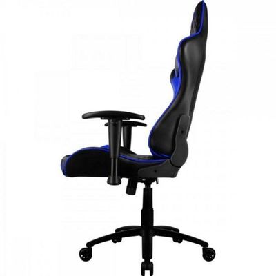 Cadeira Gamer TGC12 em Poliuretano com Fibra de Carbono, Encosto Reclinável 135° e Almofadas Azul