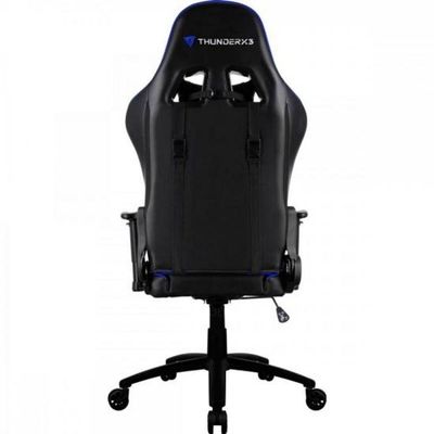 Cadeira Gamer TGC12 em Poliuretano com Fibra de Carbono, Encosto Reclinável 135° e Almofadas Azul