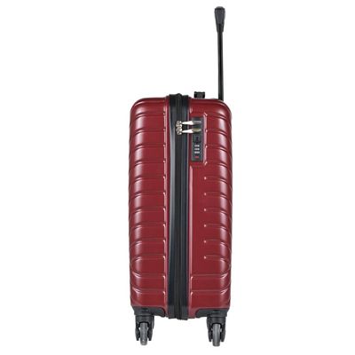 Kit Mala de Bordo 10 kg Abs 4 Rodas Detroit + Bolsa Mochila Feminina Grande Esportiva Cora Vinho
