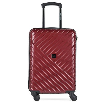 Kit Mala de Bordo 10 kg Abs 4 Rodas Detroit + Bolsa Mochila Feminina Grande Esportiva Cora Vinho