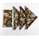 Jogo com 12 Guardanapos Designer Algodão-Canvas 51cm, Estampa Folhas Tropicais Marrom, Duráveis/Absorventes, Lavável à Máquina - Vargottam 50,8 Cm × 50,8 Cm – Pacote Com 12 Peças / Marrom