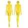 Kit 2 Moldes Traceease Figura Humana Feminina Frontal e Posterior para Ilustração, Estudos de Proporção e Apoio ao Desenho - Inkdotpot 30,48 Cm / Amarelo