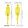 Kit 2 Moldes Traceease Figura Humana Feminina Frontal e Posterior para Ilustração, Estudos de Proporção e Apoio ao Desenho - Inkdotpot 30,48 Cm / Amarelo