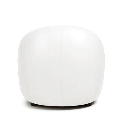 Poltrona Decorativa Giratória Lua D03 Orgânica Sintético Pu Branco D'Rossi