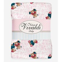 Manta Dupla Face Baby Vivaldi Rosa