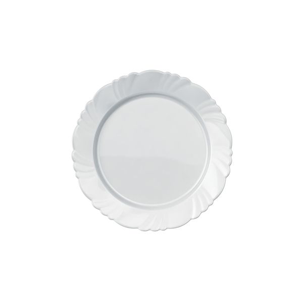 Kit 12 Pratos Raso Nadir Figueiredo Pétala Vidro Floral Branco 25cm