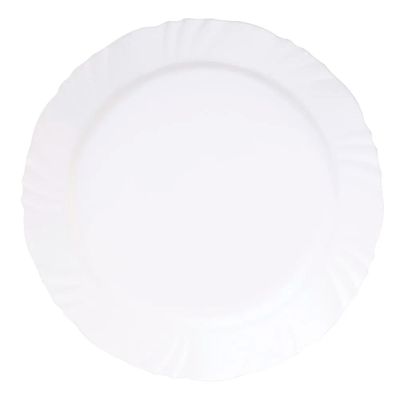 Kit 12 Pratos Raso Nadir Figueiredo Pétala Vidro Floral Branco 25cm