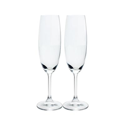 Jogo de 2 taças para champanhe em cristal Bohemia Anna 220ml: Elegância e Cristal Tcheco Original