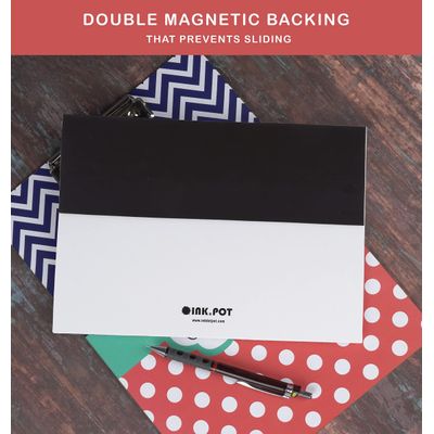 Planejador Semanal Magnético de Refeições 18x25 cm com Lista de Compras Destacável para Geladeira, Cozinha e Casa - 54 Folhas - Inkdotpot 17,78 Cm × 25,4 Cm / Cinza