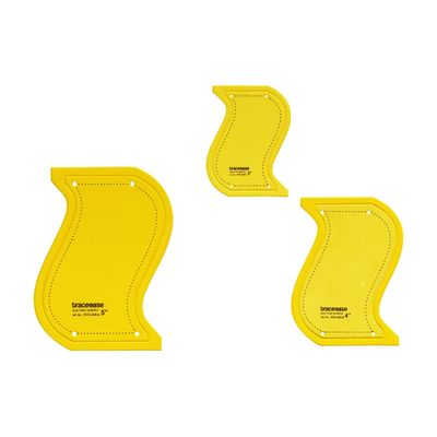 Traceease Estênceis Moldes para Acolchoamento Conjunto de 3 (7,6/10,2/12,7 cm) DIY Costura Patchwork N0 - S4Sassy Amarelo
