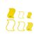 Traceease Estênceis Moldes para Acolchoamento Conjunto de 3 (7,6/10,2/12,7 cm) DIY Costura Patchwork N0 - S4Sassy Amarelo