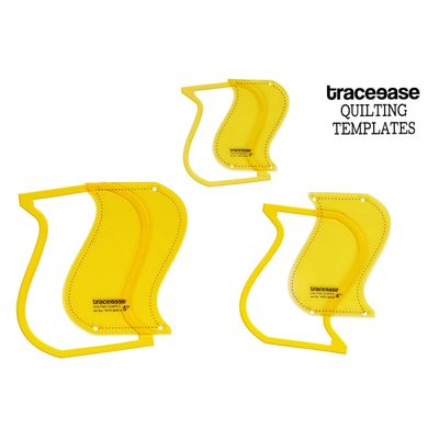 Traceease Estênceis Moldes para Acolchoamento Conjunto de 3 (7,6/10,2/12,7 cm) DIY Costura Patchwork N0 - S4Sassy Amarelo