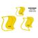 Traceease Estênceis Moldes para Acolchoamento Conjunto de 3 (7,6/10,2/12,7 cm) DIY Costura Patchwork N0 - S4Sassy Amarelo