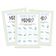 Pacote com 50 - Kit Chá de Bebê Menino: Quem É Minha Mamãe? Jogos, Atividades, Decorações, Itens Festa Tema Little Man - Inkdotpot 12,7 Cm × 17,78 Cm / Branco