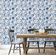 Papel de Parede Trepadeira Floral Estilo Asiático Autoadesivo, Revestimento Decorativo DIY Fácil para Quarto e Sala - Azul - S4Sassy 63,5 cm (L) × 914,4 cm (C) / Azul - Vinil Liso