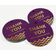 Etiquetas de Agradecimento em Papel Foil para Chá de Bebê, Casamento e Aniversário - Inkdotpot 100 Etiquetas Metalizadas / Roxo - Dourado