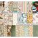 25 Folhas Bloco de Papel Scrapbook Texturizado Tema Vintage Retrô, Lado Único, Cartão Colorido para Scrapbooking e Cartões - Inkdotpot 15,24 Cm × 15,24 Cm / Multicolorido
