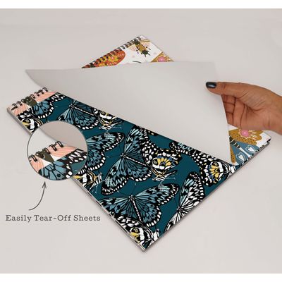25 Folhas Estampadas de Borboletas para Scrapbook, Papel Lado Único, Cartão Colorido, Fundo Decorativo para Diário e Artesanato - Inkdotpot 15,24 Cm × 15,24 Cm / Multicolorido