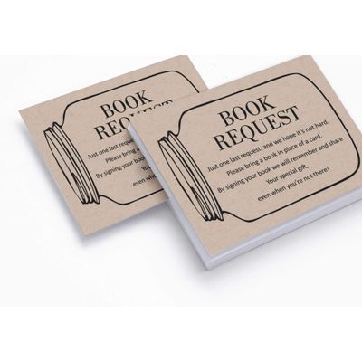 30 Cartões Rústicos Unissex para Chá de Bebê para Pote de Vidro Preenchíveis - Inkdotpot 12,7 Cm × 17,78 Cm / Marrom - Conjunto