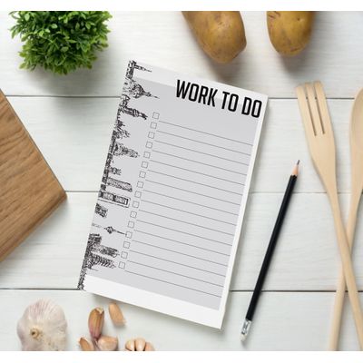 Bloco de Planejamento Diário e Lista, Sem Data, Destacável, 11,5 x 19 cm (50 Folhas) Organizador/Agendador de Tarefas e Listas - Inkdotpot 19,05 Cm × 11,43 Cm / Cinza