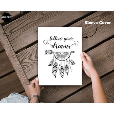 Planner Diário com Agenda Horária, 50 Folhas sem Data, Bloco Destacável com Rastreador, Prioridades, Metas e Lista - Inkdotpot 21,59 Cm × 27,94 Cm / Branco