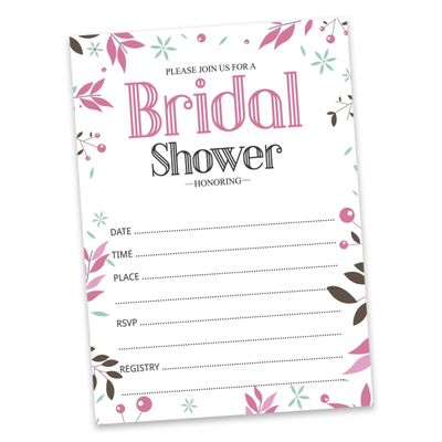Cartões Quadrados em Branco para Chá de Noiva e Despedida de Solteira, Jogo Floral para Preencher Ideias de Presente, 50 Unid. - Inkdotpot 12,7 Cm × 17,78 Cm / Branco - O Que Tem no Seu Celular