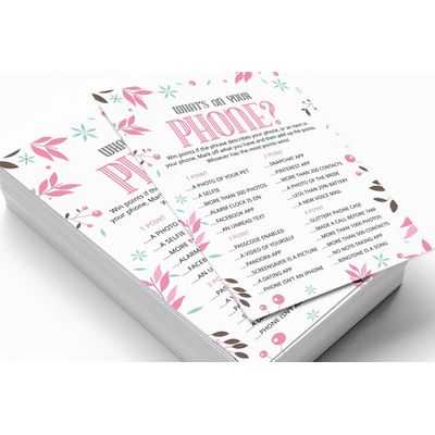 Cartões Quadrados em Branco para Chá de Noiva e Despedida de Solteira, Jogo Floral para Preencher Ideias de Presente, 50 Unid. - Inkdotpot 12,7 Cm × 17,78 Cm / Branco - O Que Tem no Seu Celular