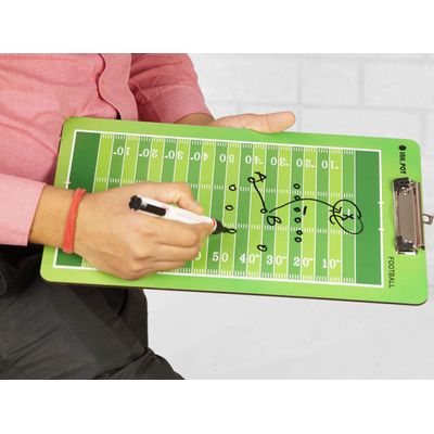 Prancheta Dupla-Face Apagável para Treinadores de Futebol com Marcador e Apagador - Inkdotpot 22,86 Cm × 38,1 Cm / Verde