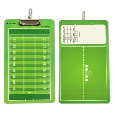 Prancheta Dupla-Face Apagável para Treinadores de Futebol com Marcador e Apagador - Inkdotpot 22,86 Cm × 38,1 Cm / Verde