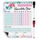 Quadro Magnético Apagável de Tarefas Semanal/Diário Infantil, Recompensas/Comportamento, Lista em Branco c/ 2 Canetas (Sereia) - Inkdotpot 21,59 Cm × 27,94 Cm / Multicolorido