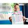 Quadro Magnético Apagável de Tarefas Semanal/Diário Infantil, Recompensas/Comportamento, Lista em Branco c/ 2 Canetas (Sereia) - Inkdotpot 21,59 Cm × 27,94 Cm / Multicolorido