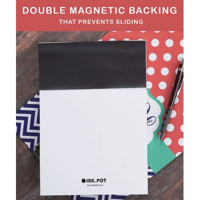 Bloco de Lista de Compras 23 x 15 cm, 54 Páginas, Planejador Semanal, 2020 - Inkdotpot 22,86 Cm × 15,24 Cm / Branco