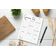 Bloco de Lista de Compras 23 x 15 cm, 54 Páginas, Planejador Semanal, 2020 - Inkdotpot 22,86 Cm × 15,24 Cm / Branco