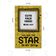 Porta-Retrato Magnético para Geladeira Mini 9x5,5 cm 'Você É a Estrela do Meu Céu' - Presente para Cônjuge/Filhos - Inkdotpot 9 Cm × 5,5 Cm / Amarelo