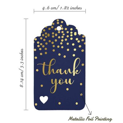 Etiquetas de Papel com Foil para Lembranças de Festas e Casamentos - Inkdotpot 50 Etiquetas Metalizadas / Azul - Prata