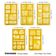 5 Peças Modelos de Desenho com Padrões de Borboleta e Floral para Scrapbooking, Design, Artesanato, DIY e Materiais de Arte - Traceease Amarelo