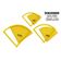 Traceease Estênceis de Molde Cônico para Quilting, Conjunto com 3 (8 cm/10 cm/13 cm) para Costura e Patchwork S8 - IBA Crafts Amarelo