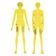 Conjunto de 2 Estênceis de Figura Feminina Frente e Verso para Alinhamento de Proporções, Planejamento de Esboço e Referência - Traceease 30,48 Cm / Amarelo