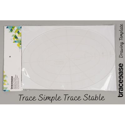 Estêncil Oval para Quilting Manual/Aplique, Kit 4 Peças de Moldes Ovais Aninhados 5/10/15/20 cm, Espessura 0,3 cm - Traceease Amarelo