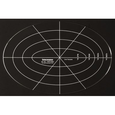 Estêncil Oval para Quilting Manual/Aplique, Kit 4 Peças de Moldes Ovais Aninhados 5/10/15/20 cm, Espessura 0,3 cm - Traceease Amarelo