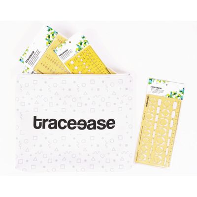 Traceease Multi Gabarito de Jóias para Anéis - Estimador de Tamanho e Peso de Pedras e Diamantes - Pacote com 10 Peças - IBA Crafts Amarelo