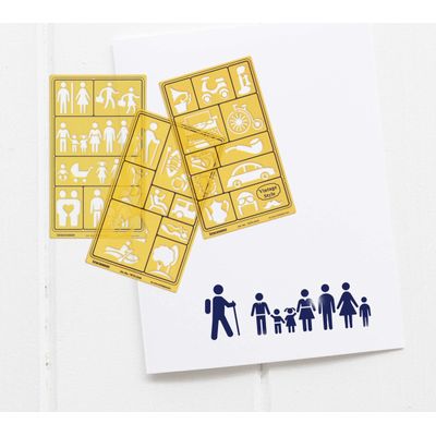 Traceease Template para Desenho de Joias, Ferramentas de Projeto, Estêncil Multi-Padrão para Anel/Pedra, Pacote com 6 Peças - IBA Crafts Amarelo